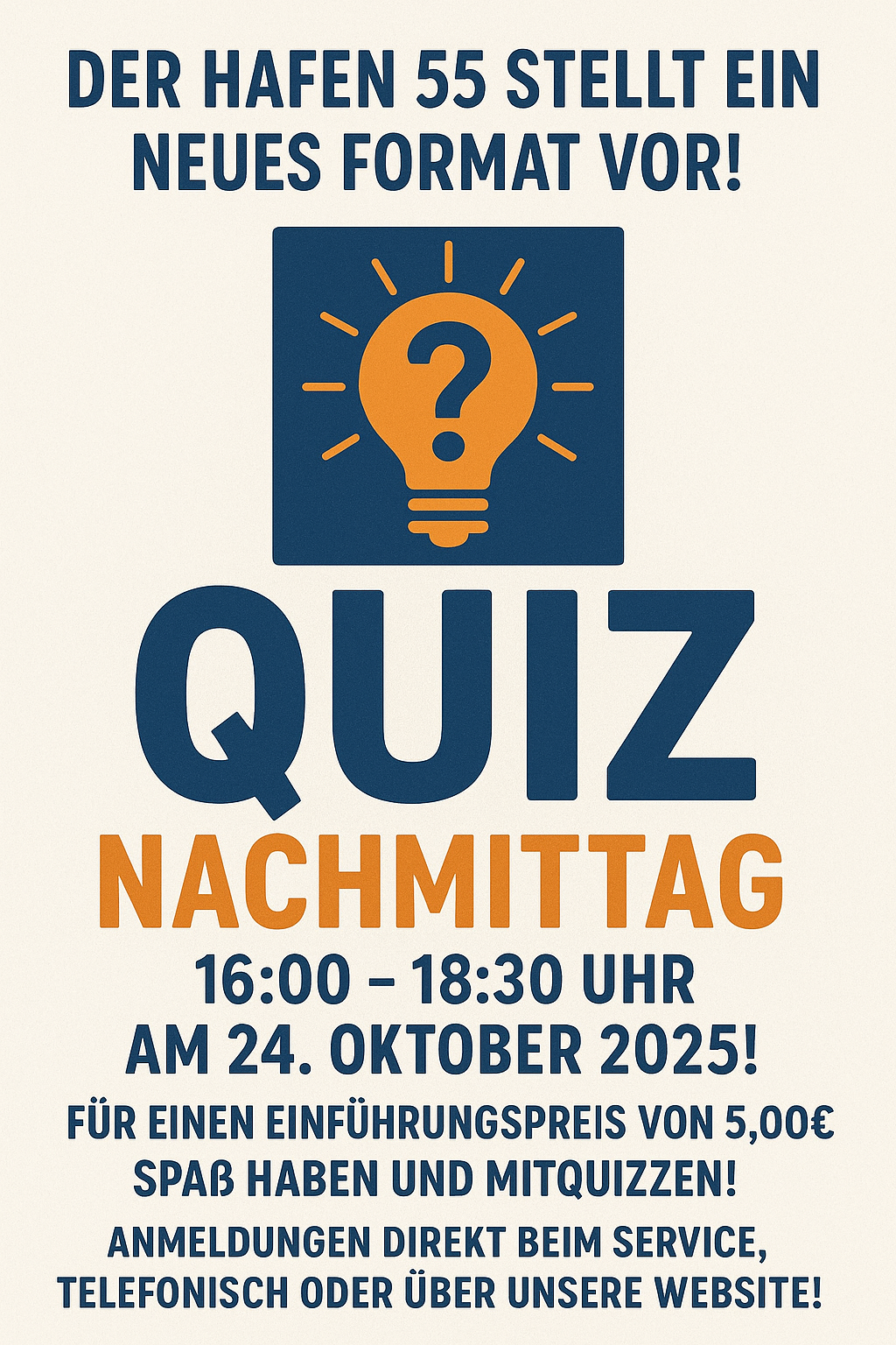 Quiz-Nachmittag im Hafen 55